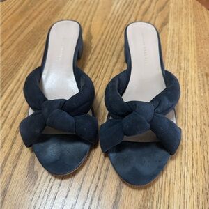 Loeffler Randall Knotted Suede Slide Sandal Heels